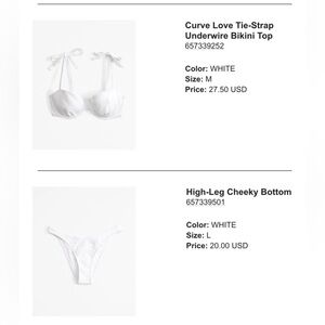 White Tie-Strap Bikini Set